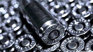 gray steel bullet, ammunition, metal