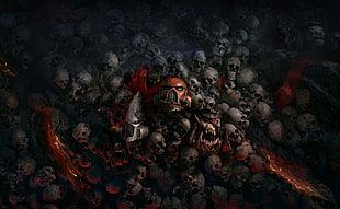 pile of skull wallpaper, Warhammer 40,000: Dawn of War  III, Warhammer 40,000, Warhammer, space marines
