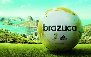white adidas brazuca wallpaper, soccer ball, soccer HD wallpaper