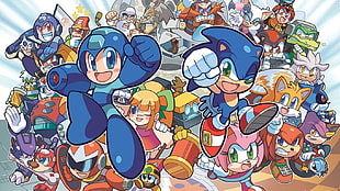 cartoon character wallpaper, Sonic the Hedgehog, video games, Sega, Archie Comics