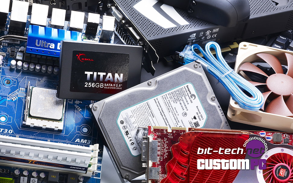 lot of computer part HD wallpaper