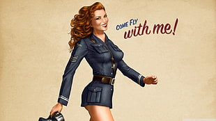 Come Fly with Me! wallpaper, pinup models HD wallpaper