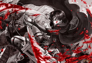Attack on Titan character illustration HD wallpaper