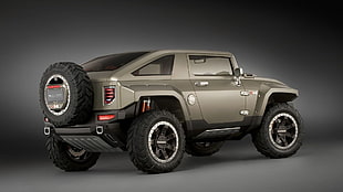 gray vehicle, concept art, Hummer, car HD wallpaper