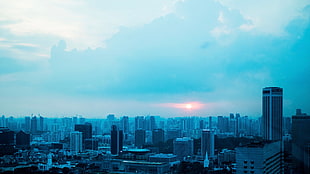 panoramic photography of city
