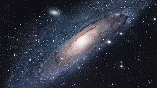 milky way galaxy illustration, galaxy, space, spiral galaxy, Messier 31 HD wallpaper
