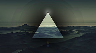 black and white wooden bed frame, abstract, polyscape, triangle