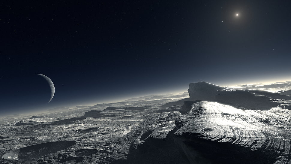 Moon surface HD wallpaper