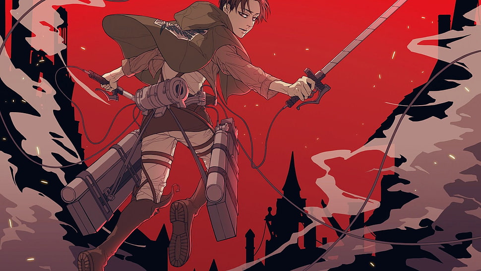 male character wallpaper, Shingeki no Kyojin, Levi Ackerman, anime HD wallpaper