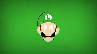 Super Mario Luigi illustration, hero, Luigi, Nintendo, Blo0p HD wallpaper