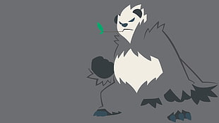 white and gray bear illustration, Pokémon, video games