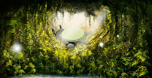 green leaf plants, Studio Ghibli, My Neighbor Totoro, Totoro, sleeping HD wallpaper
