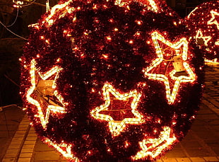 red star LED light decor