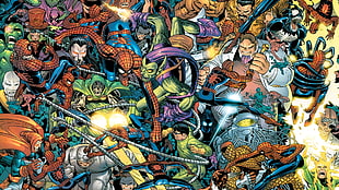 Superhero Villain poster, comics, Spider-Man, Kingpin, Rhino (character)