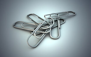 stainless paper clips HD wallpaper
