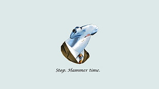 hammerhead shark illustration, shark, minimalism, text, humor