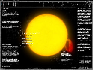 sun illustration, infographics, planet, Sun