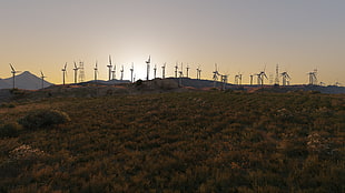 wind turbine lot, GTA5, Grand Theft Auto V, grass, landscape