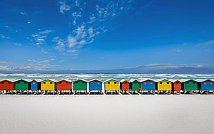 assorted houses, house, beach HD wallpaper