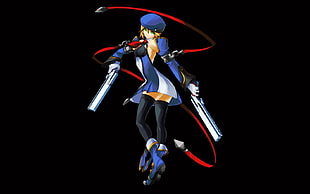 female holding pistols anime character
