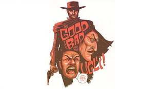 brown and red The Good The Bad poster HD wallpaper