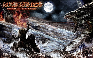 Amod Amarch digital wallpaper, Amon Amarth, melodic death metal, Vikings, battle