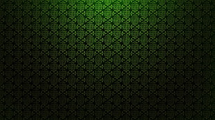 green and black textile