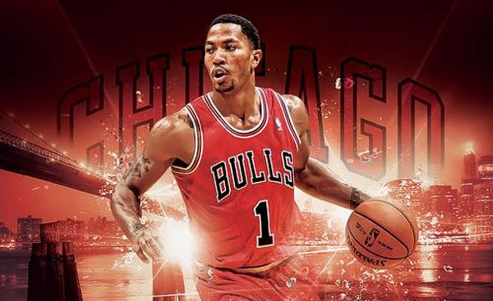 Chicago Bulls Derrick Rose illustration HD wallpaper | Wallpaper Flare