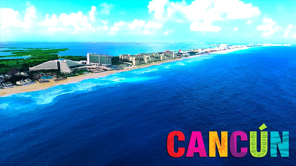 Cancun beach, Cancun, blueberries, beach, hotel HD wallpaper