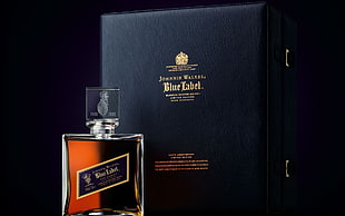 Blue Label bottle and box