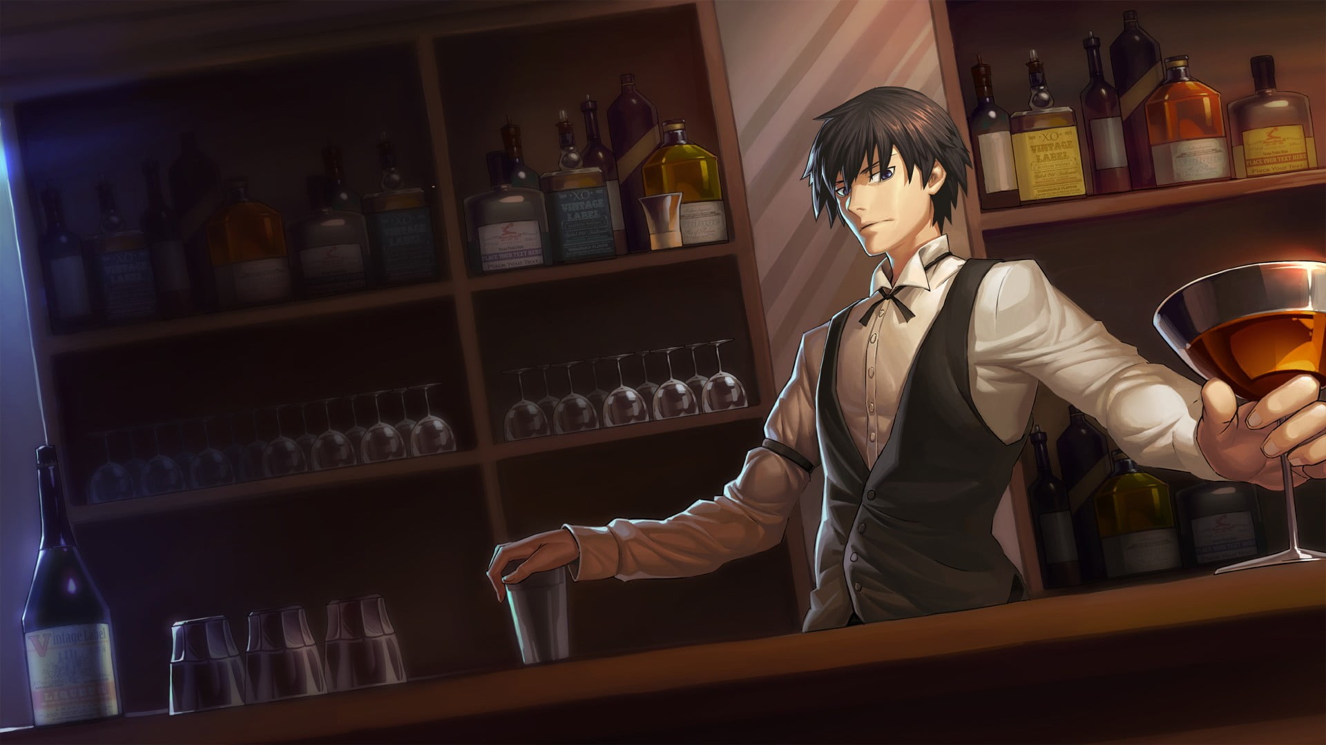 Bartender anime character graphic wallpaper, anime, Darker than Black, Hei,  anime boys HD wallpaper | Wallpaper Flare