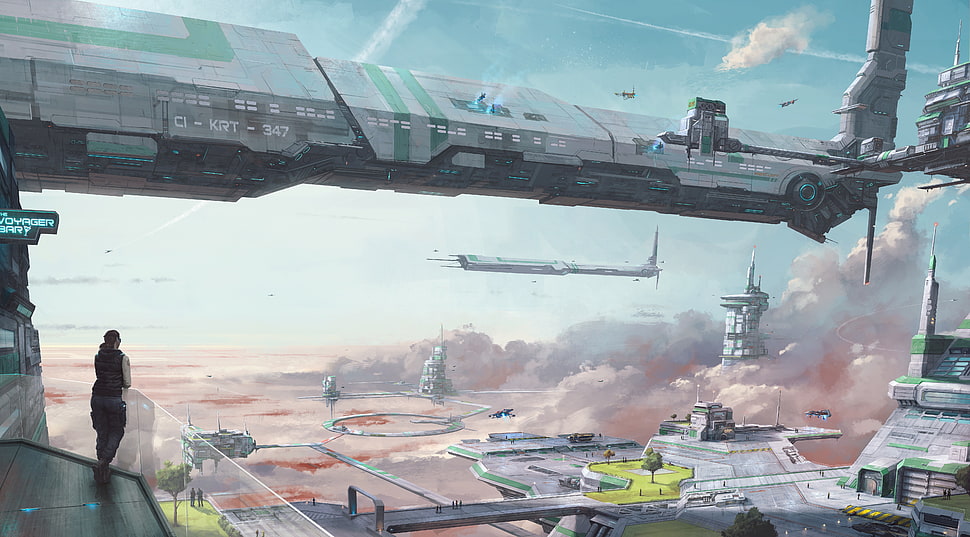 spacecrafts video game screenshot HD wallpaper