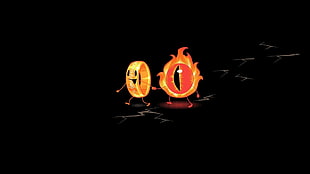 two eye and ring illustration, The Lord of the Rings, Sauron, The One Ring, simple background HD wallpaper