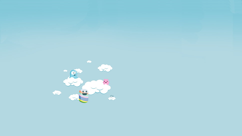 minimalism, simple background, clouds HD wallpaper