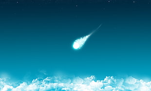 meteor shower illustration HD wallpaper
