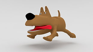 brown puppy illustration, dog, cartoon