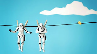 two Stormtrooper action figures, Star Wars, toys, stormtrooper HD wallpaper
