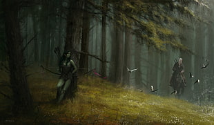 fantasy art, forest, The Witcher, The Witcher 3: Wild Hunt