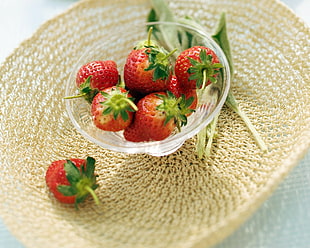 red unripe strawberries