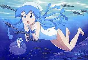 Squidgirl anime character HD wallpaper