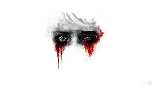 eyes tearing blood illustration, red, eyes, blood