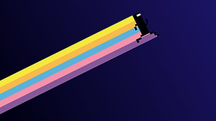 rainbow illustration, Bit.trip Runner HD wallpaper