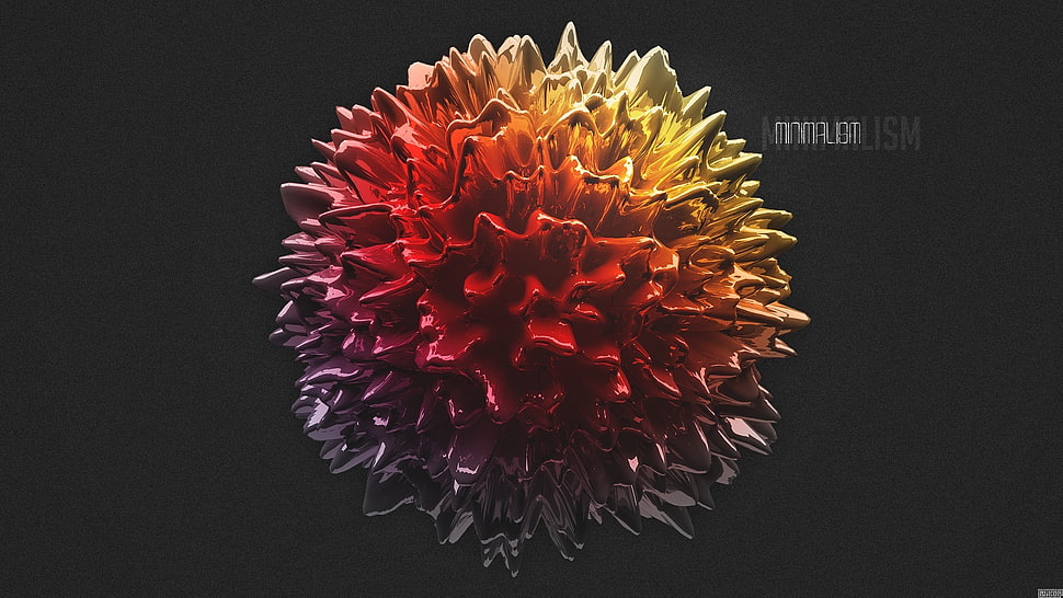 multicolored spiky decor HD wallpaper