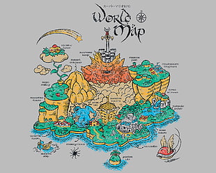 World Map illustration, Super Mario, video games, map, Super Mario RPG HD wallpaper