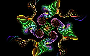 psychedelic digital wallpaper
