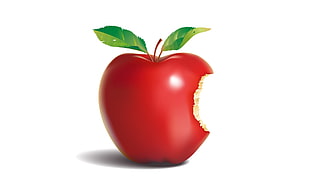 bite of Apple fruit illustration