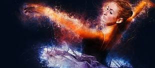 woman dancing ballet poster