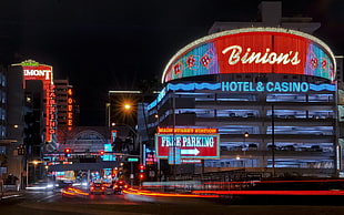 Binion's Hotel and Casino during nighttime