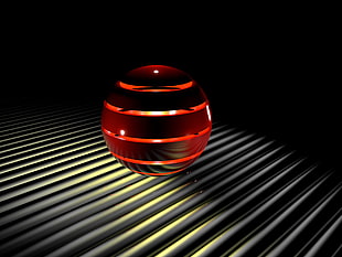 red spherical  illustration