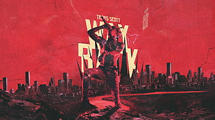 Way Back poster, Travi$ Scott, artwork, musician, Rap Monster HD wallpaper